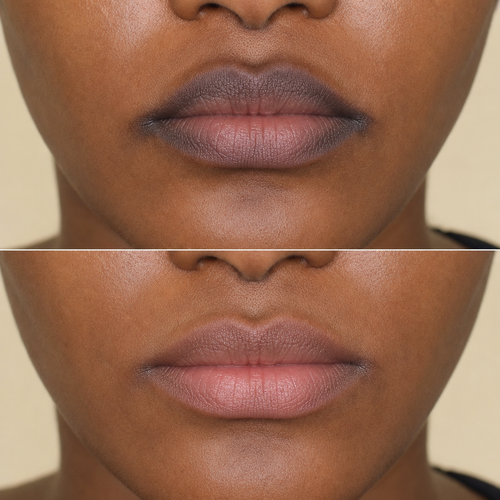 Lip tone before and after